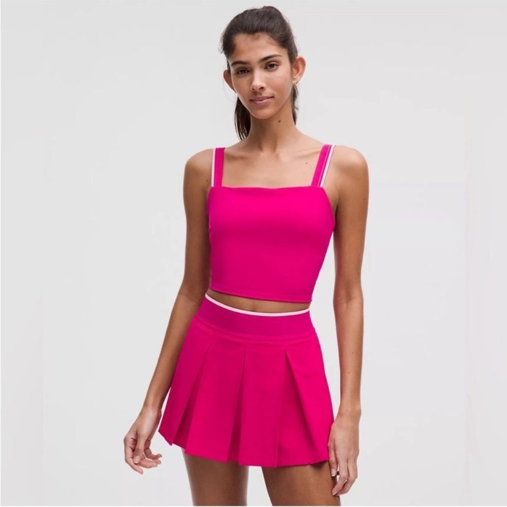 Lululemon Box Pleat High Rise Tennis Skirt in *Passionate* NWT